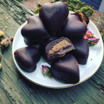 Valentine's Day Rose Cardamom Caramel Hearts